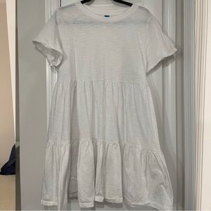 Old navy cotton size large tiered white sundress